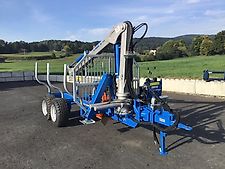 Scandic ST-6 Rückewagen 7,4t 5,9m Kran 600kg Hubkraft Auflauf Hydr.Bremse