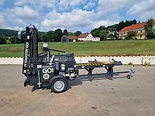 Pilkemaster GO 30cm 13PS Benzinmotor Sägespaltautomat Förderband Stammheber Fahrwerk 80km/h