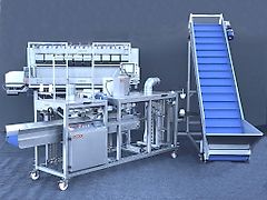 SORPAC Weighing and packing line (MW1013 INOX+RF100 INOX + LBC conveyor INOX)