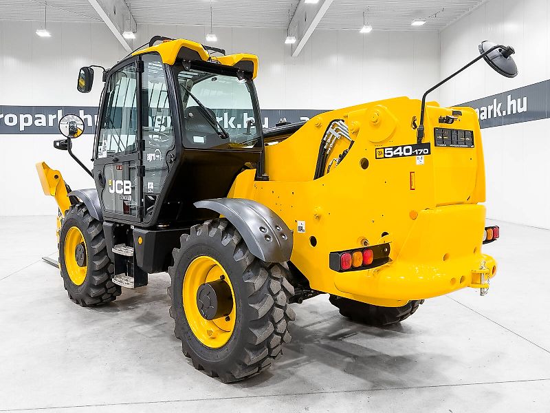 JCB 540-170 Sway 17 m lifting height, 4.000 kg capacity, Joystick, air conditioner, pallet forks, Sway, hydraulic fork positioner