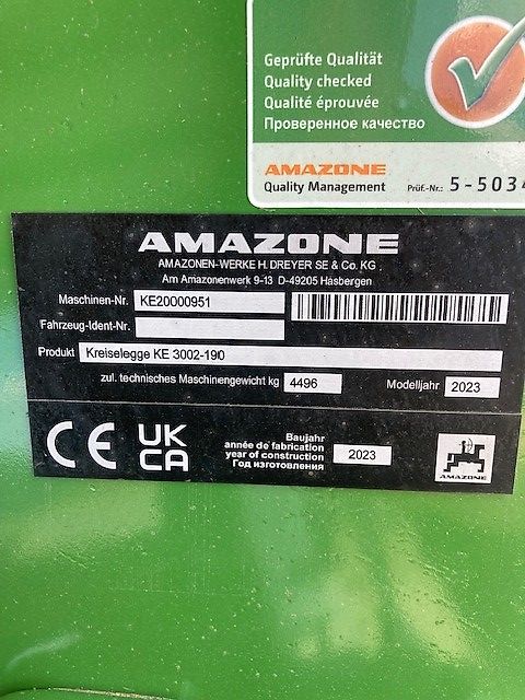 Amazone KE 3002-190 Anbaukreiselegge